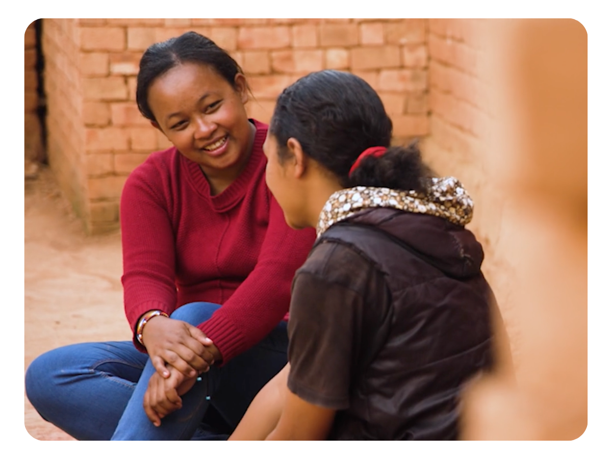 Miora working with girls