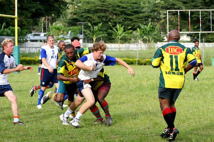 Rugby match in Papua New Guinea