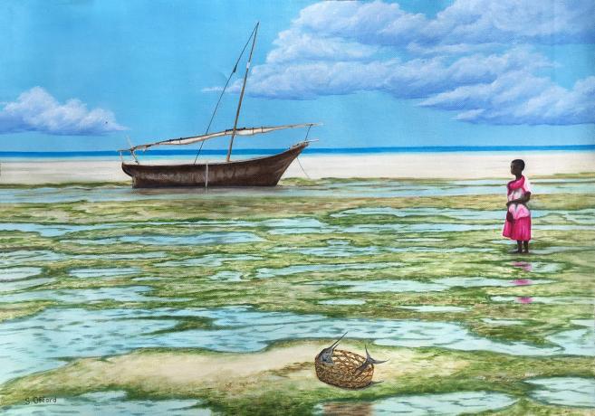 Painting of Zanzibar seascape