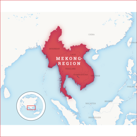 Karte der Mekong-Region