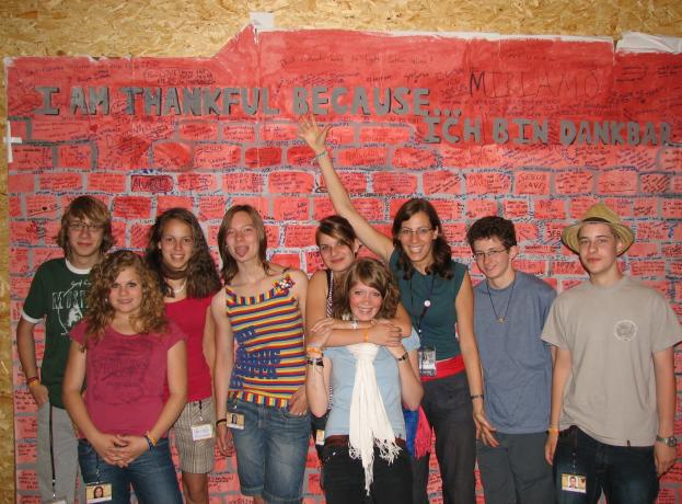 Sonja mit ihrer Kleingruppe bei TeenStreet 2008