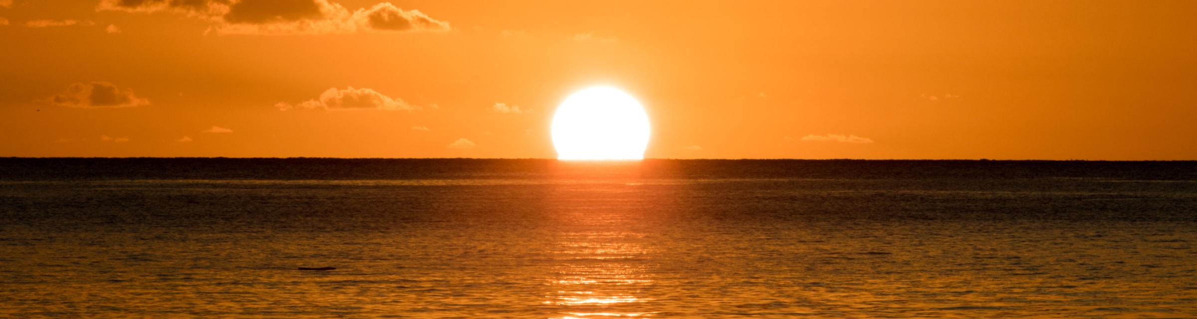 Kingstown, St. Vincent and Grenadines :: Sunset over the sea.