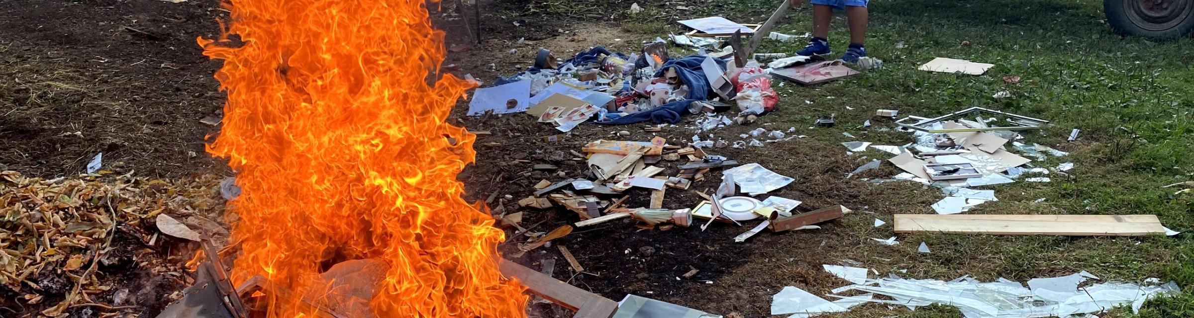 Bonfire used to destroy occult items