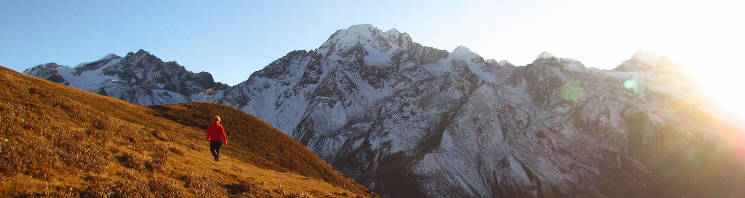 The Himalayas are a mountain range that span across Asia, separating the Indian subcontinent from the Tibetan Plateau.