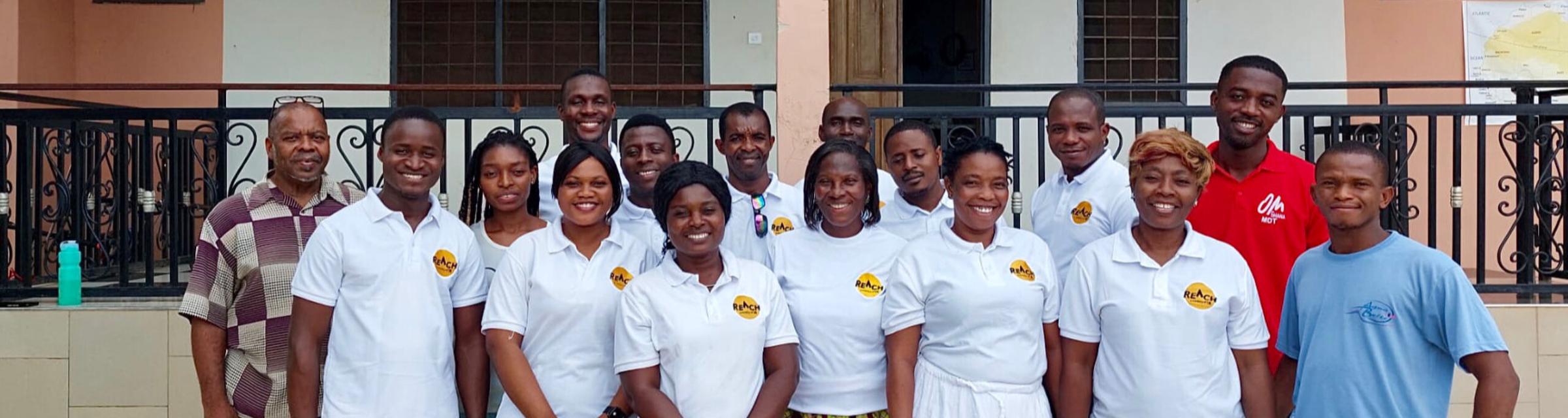 REACH leaders with 2022 participants at the REACH base in Ghana.