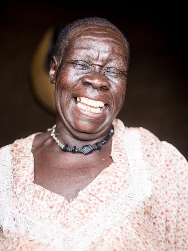 portrait of woman laughing