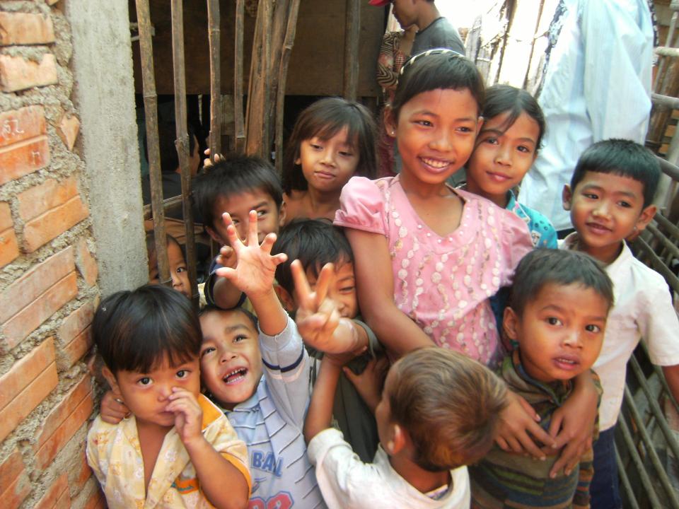 Crowd of children