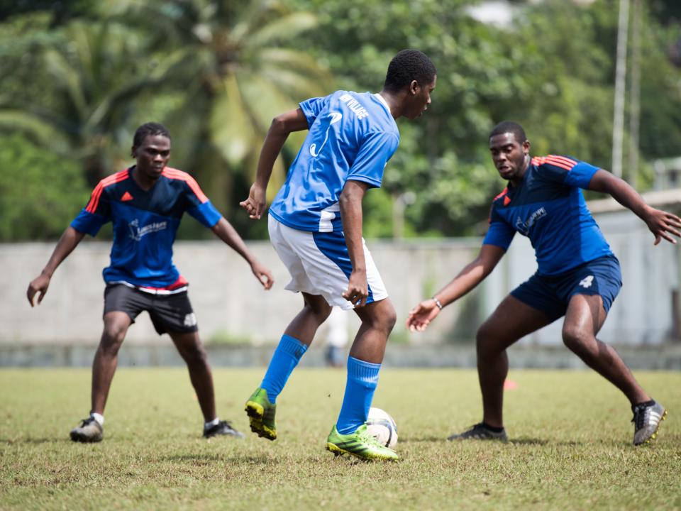 local team playing football