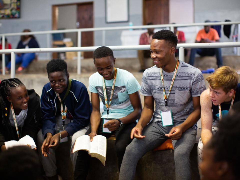 Young people enjoying time together at Teenstreet Zimbabwe