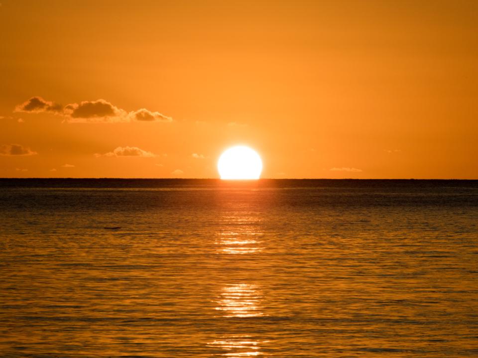 Kingstown, St. Vincent and Grenadines :: Sunset over the sea.