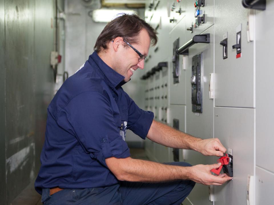 Veracruz, Mexico :: Ralf Riemann (Germany) tests recently donated safety equipment.