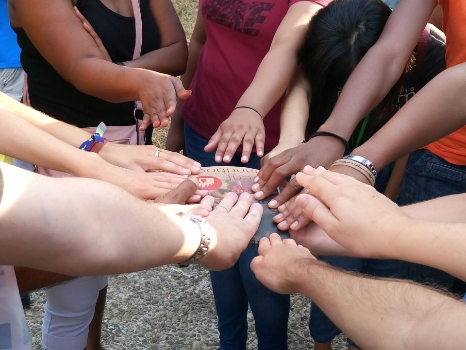 Hands joined in prayer at Transform 2018.