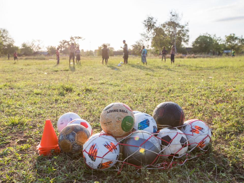 Sports Ministry in a village in Tanzania.