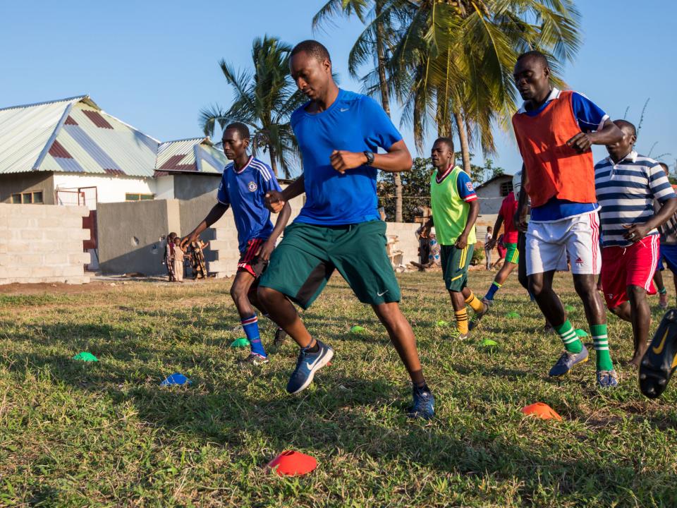 Sports Ministry in a village in Tanzania.