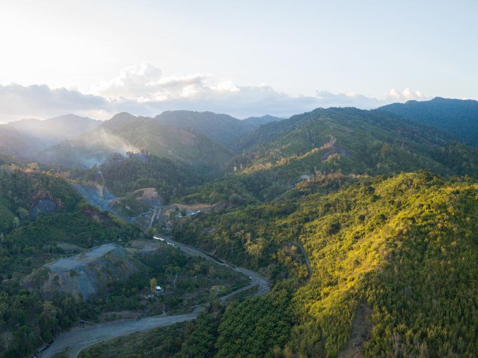 An aerial view of the region the Palawan farm is in. Photo by Alex Coleman.