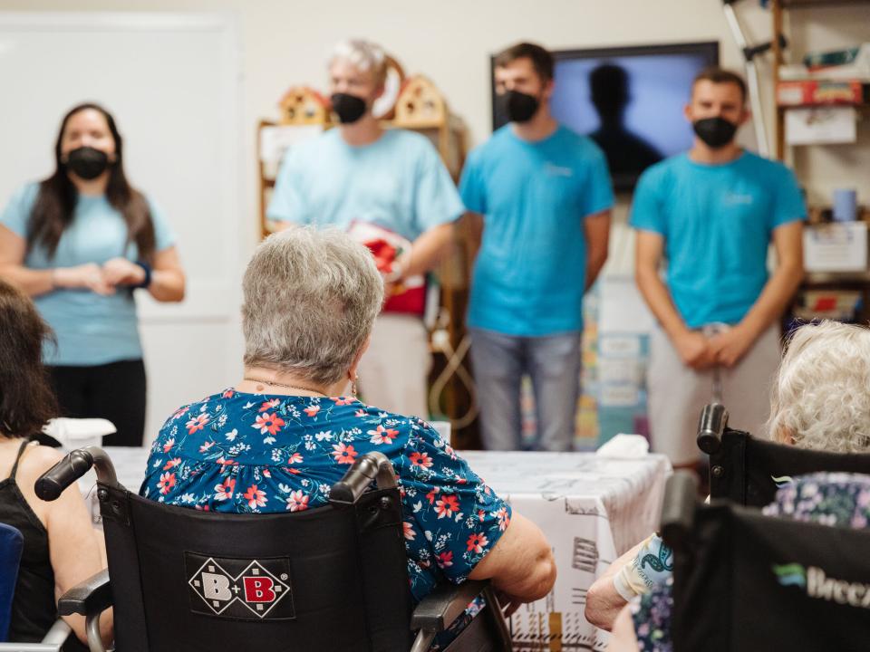 Seville, Spain :: Crewmembers visit the elderly home to share hope.