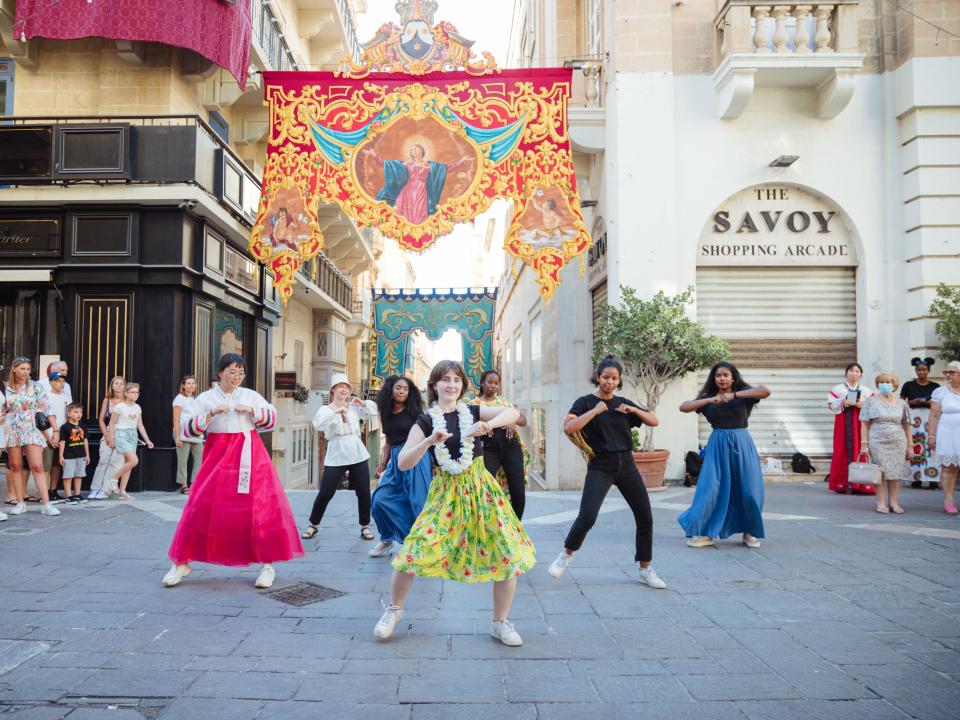 Valletta, Malta :: Crewmembers perform a flash mob in the city.