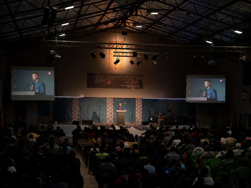 Love Africa is an annual gathering of people from all over the world to worship together, hear challenging messages from world-class speakers and listen to inspiring testimonies from missions workers in the field. Photo by Rebecca Rempel.