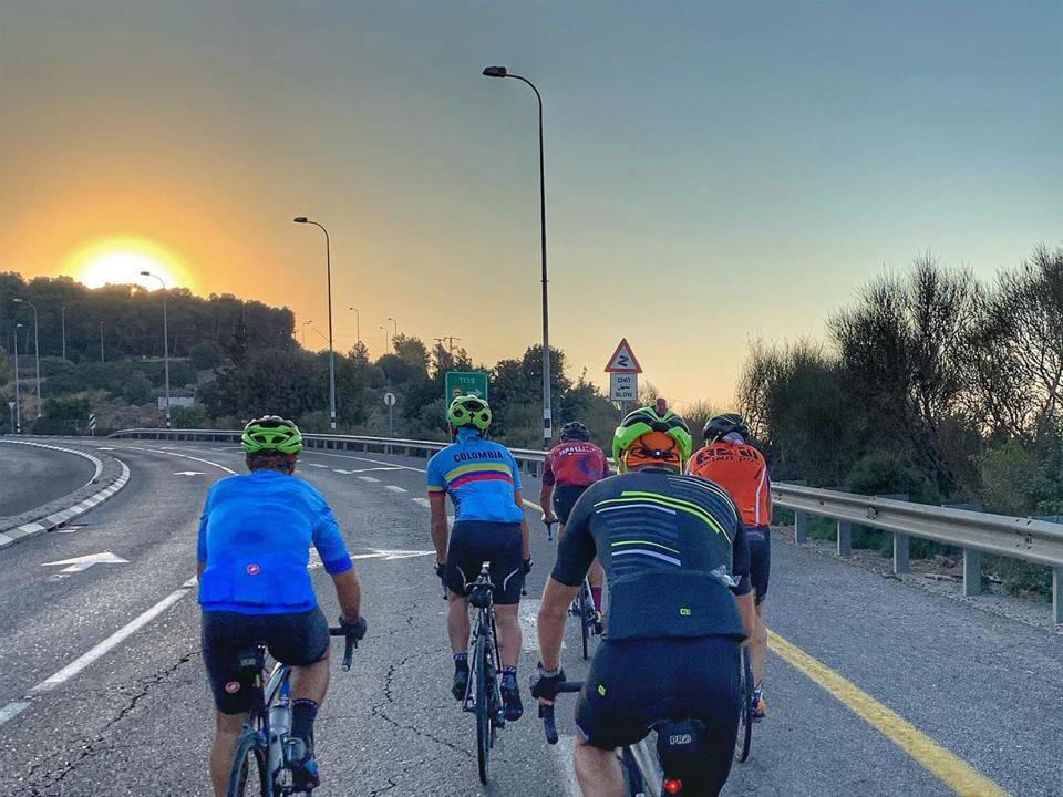 Cycling at sunrise on a short-term mission trip