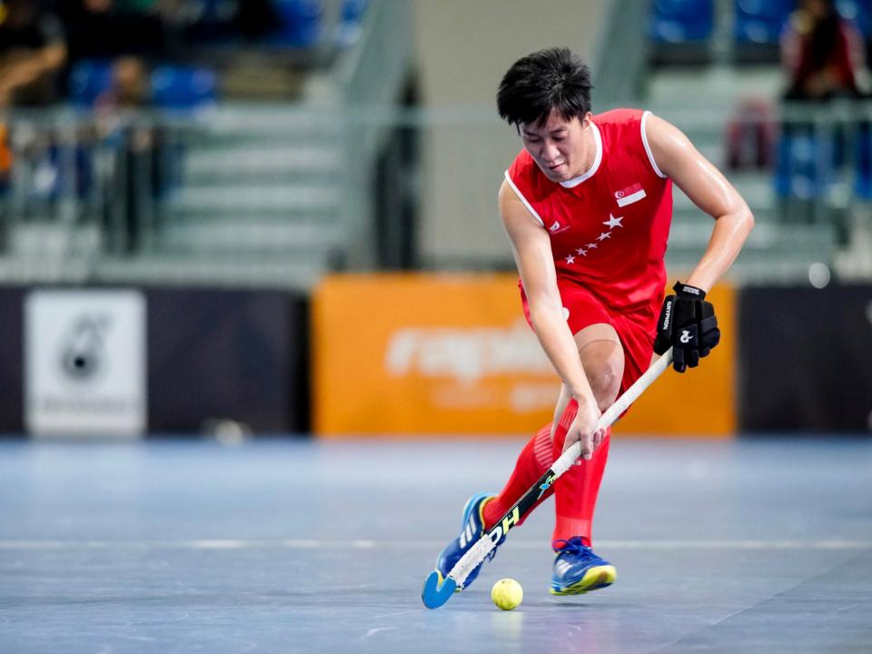 Samuel and his hockey teammates won the bronze medal for Singapore at the SEA Games in 2017.