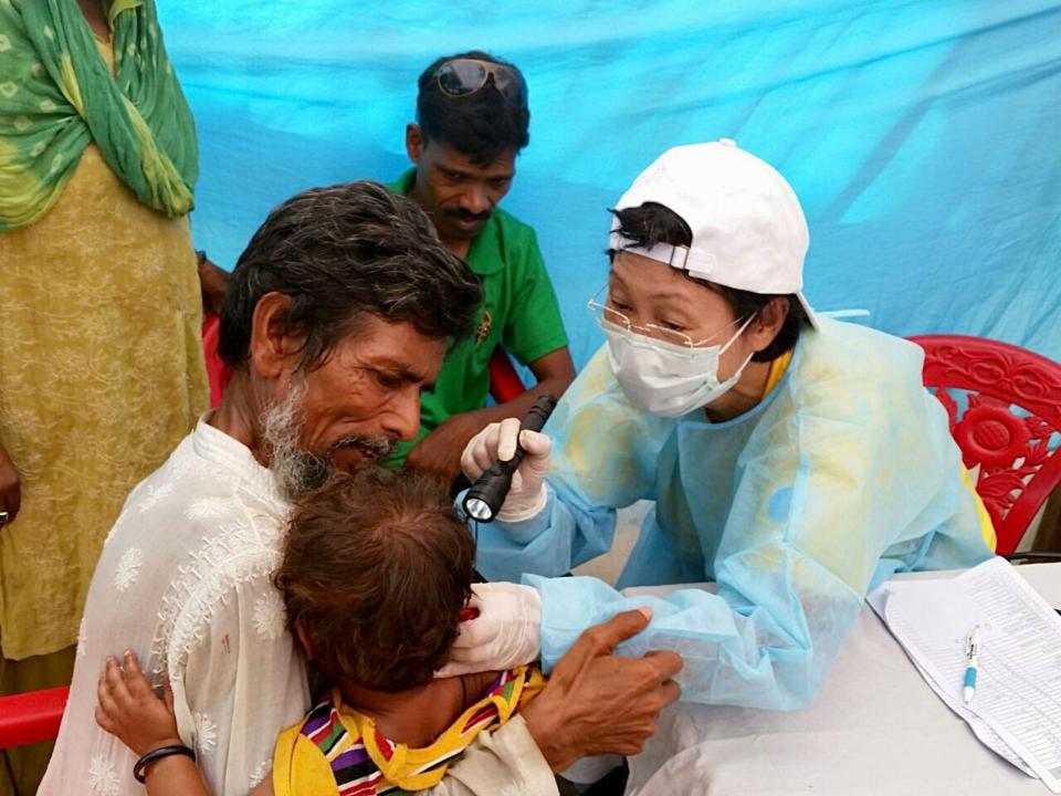 Yvonne serves in a medical camp in South Asia.