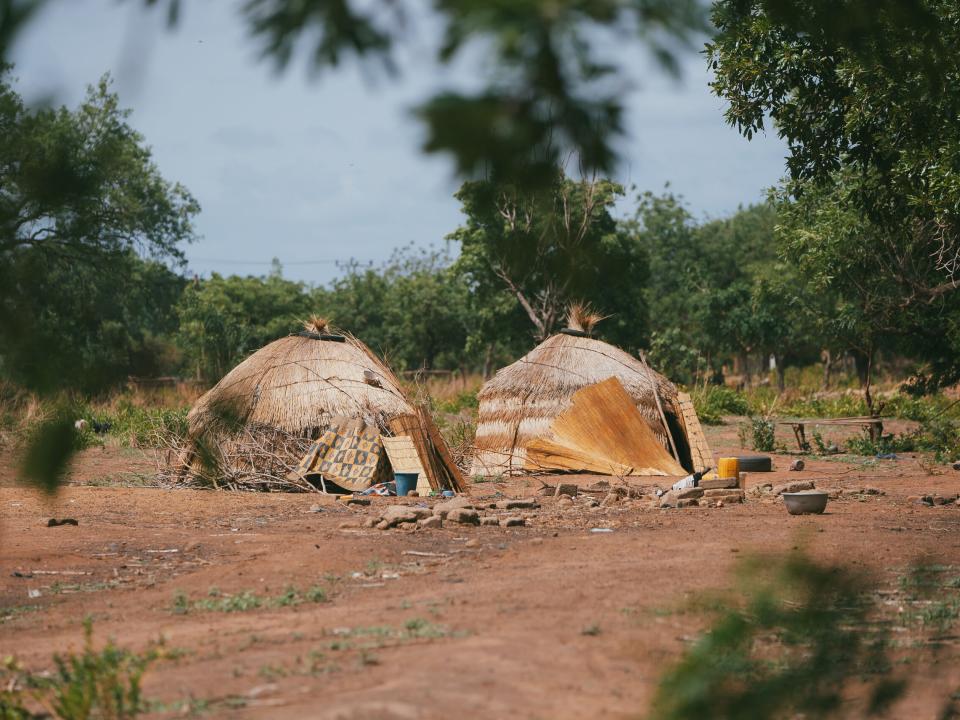 Outreach in Ghana, praying for sick people