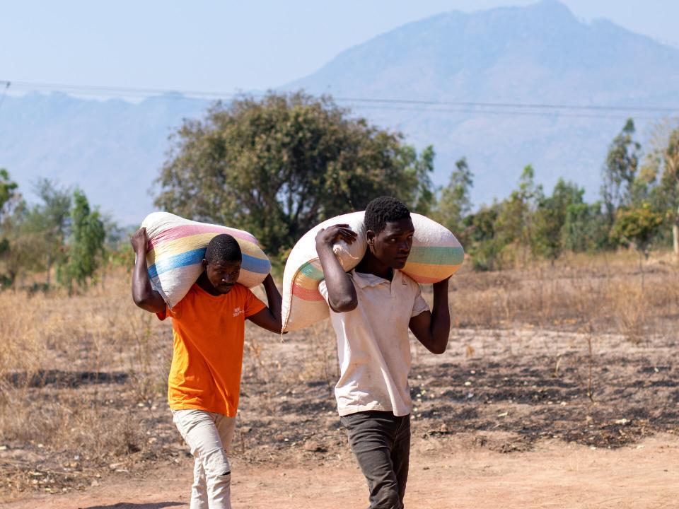 Giving relief support to the local churches in times of hunger crises in Malawi. Photo by Chris Zuze