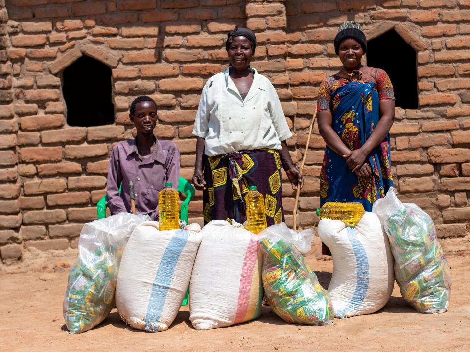 Giving relief support to the local churches in times of hunger crises in Malawi. Photo by Chris Zuze