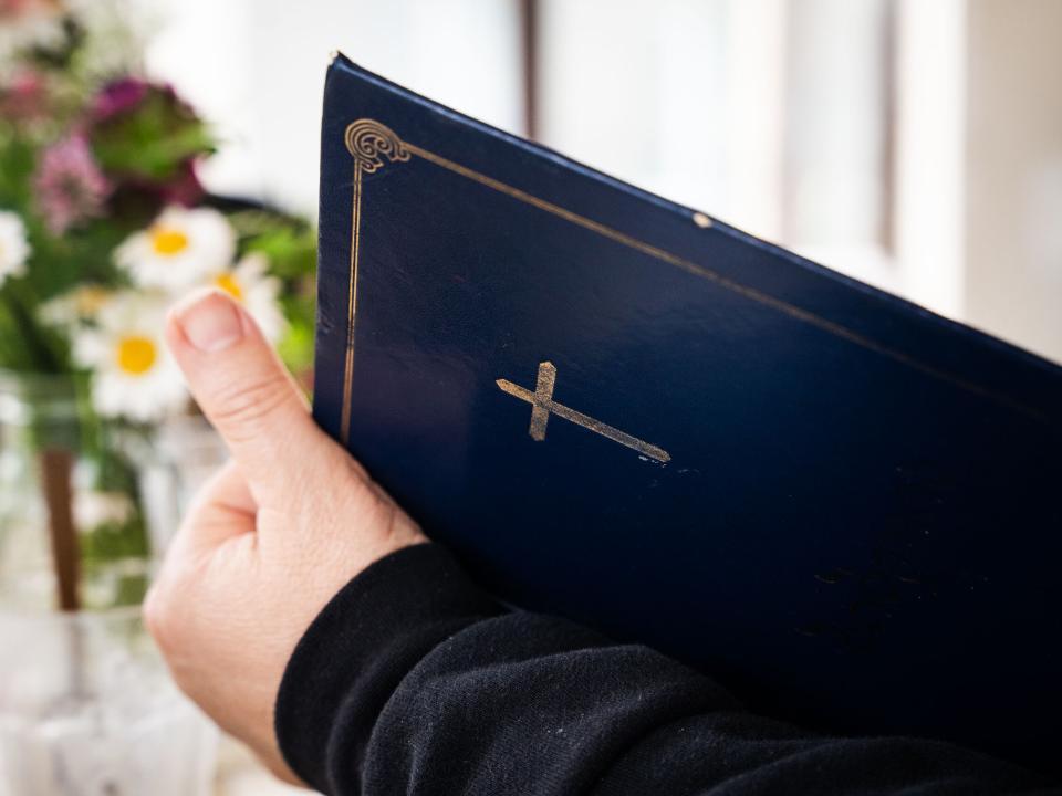 A Jesus follower reads the Bible during a Bible study. Photo by RJ Rempel.