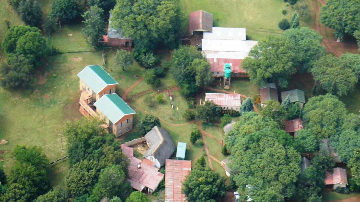 Top down picture of the OM training base in South Africa