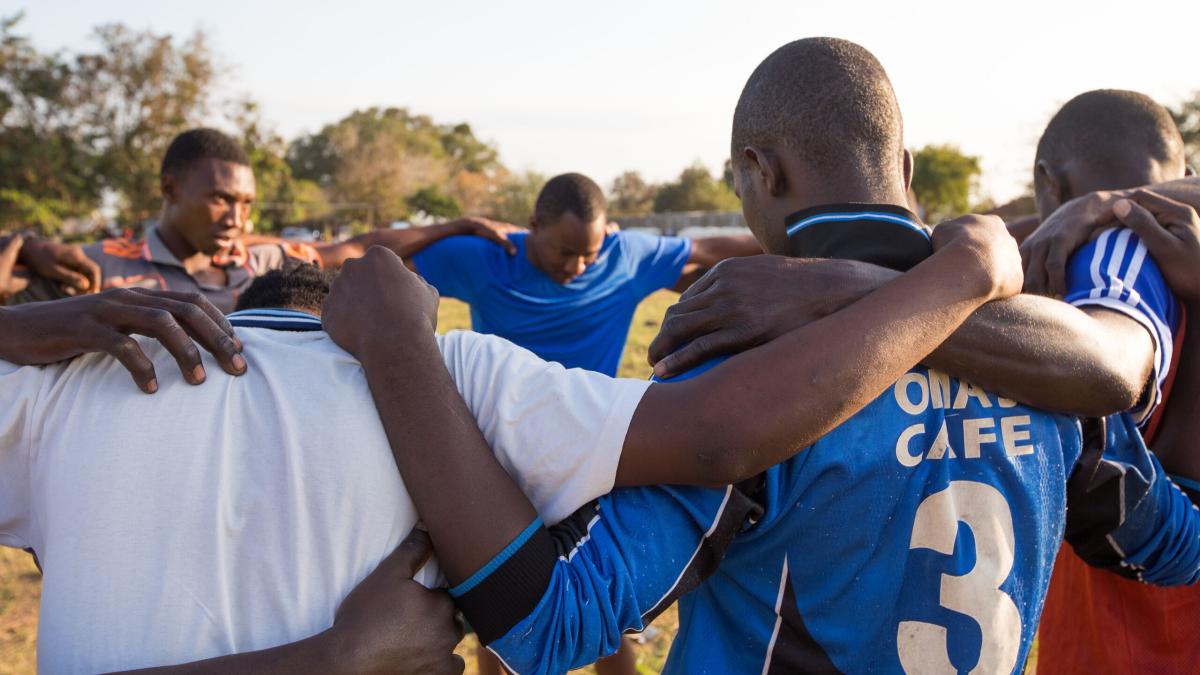 Sports Ministry in a village in Tanzania.