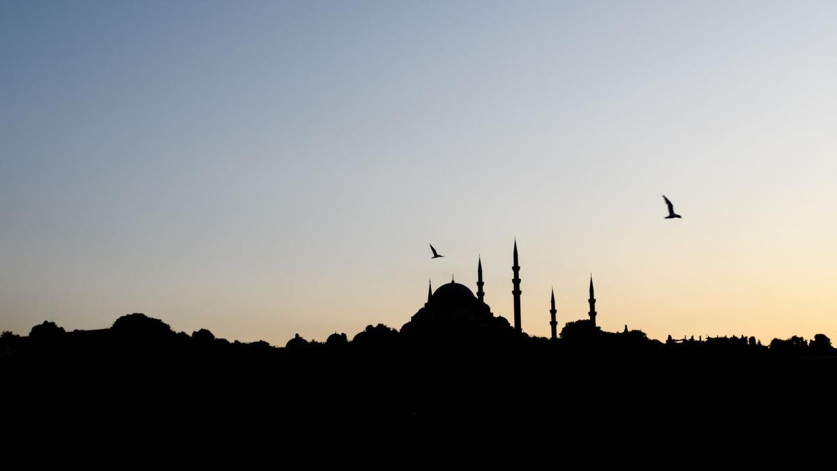 Silhouette of a mosque in Turkey.  Photo by Garrett N