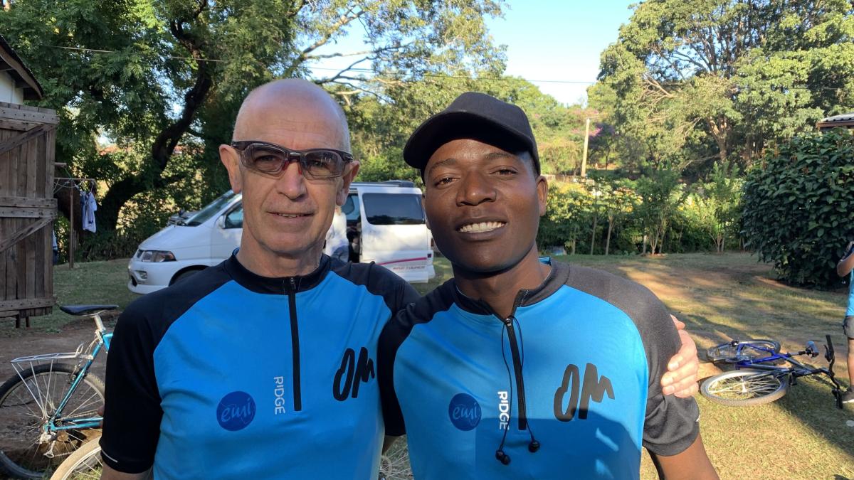 Van Zyl during Ride 2 Transform Malawi (R2TM). R2TM is a seven-day cycling trip through Malawi with the purpose of praying for and ministering to the unreached people groups living there.