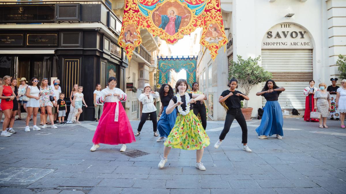 Valletta, Malta :: Crewmembers perform a flash mob in the city.