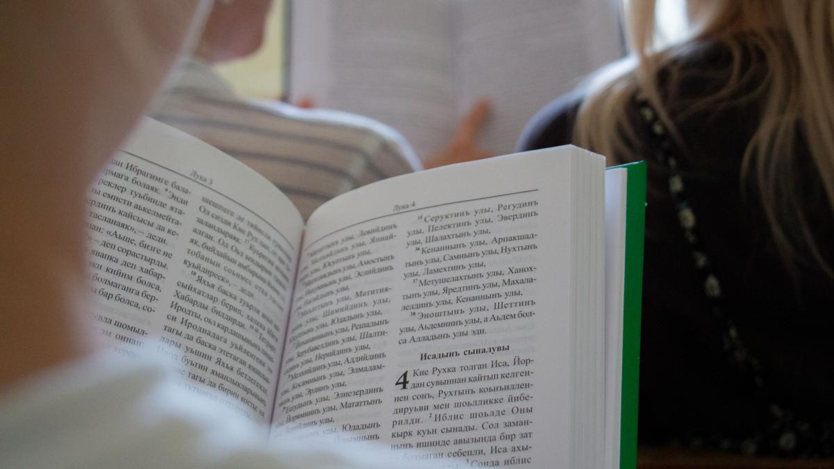 Reading Christian literature in Northern Caucasus.