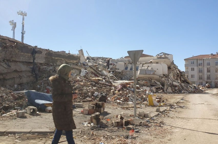 Zerstörungen im Erdbebengebiet der Türkei
