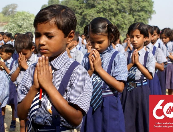 Dalit-Schüler einer Schule von OM/Good Shepard in Indien
